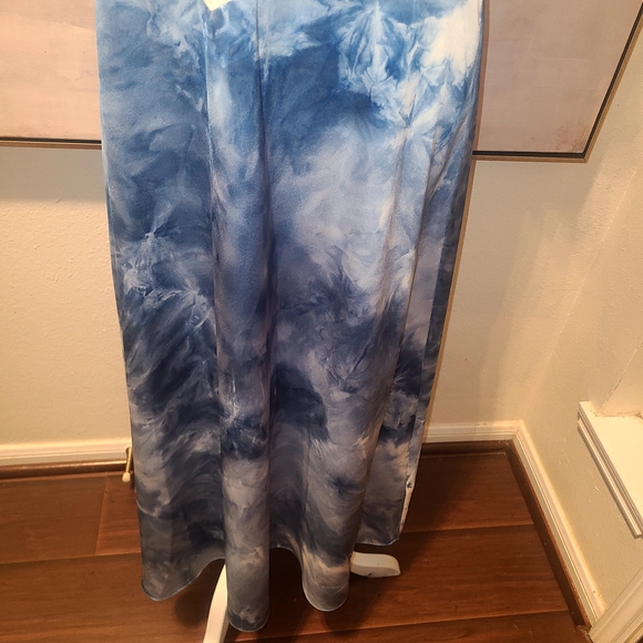 MSK Blue Asymmetrical Wrap Maxi Skirt - Picture 5 of 9